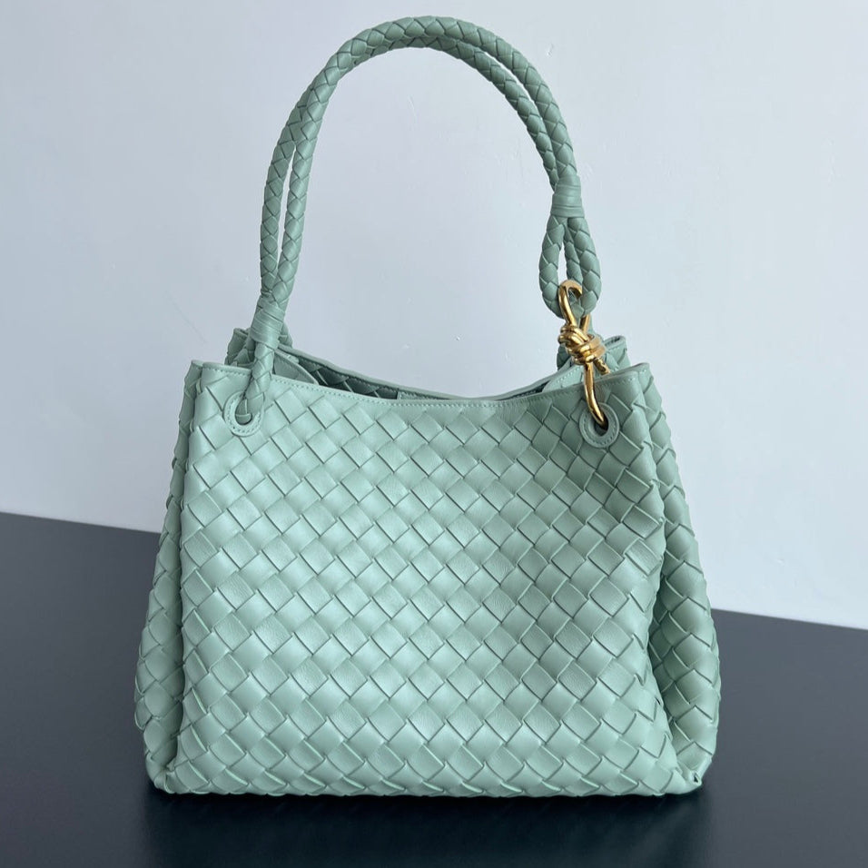 BV Intrecciato 30cm Bag Sage Green Leather 532259