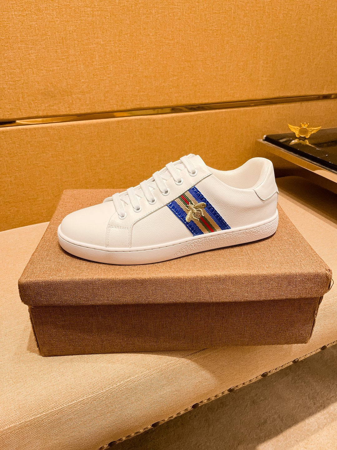 GG Men's Sneaker White Cowhide 238381
