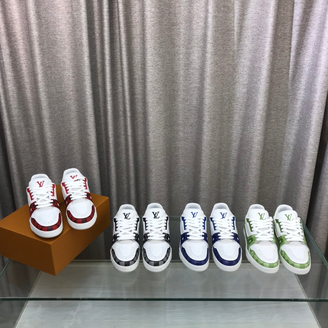 LV Trainer Sneaker Black White Cowhide