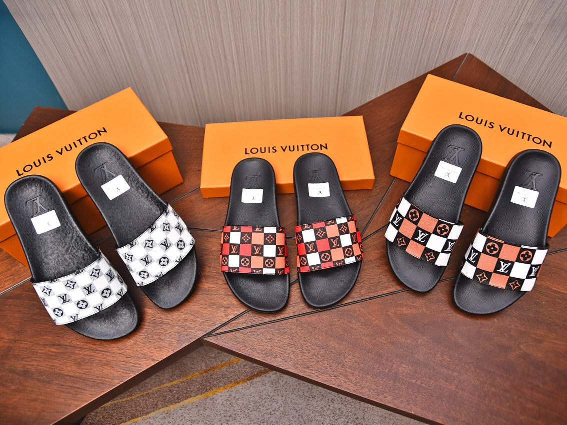 LV MULE SANDAL COLORFUL DAMIER CALFSKIN