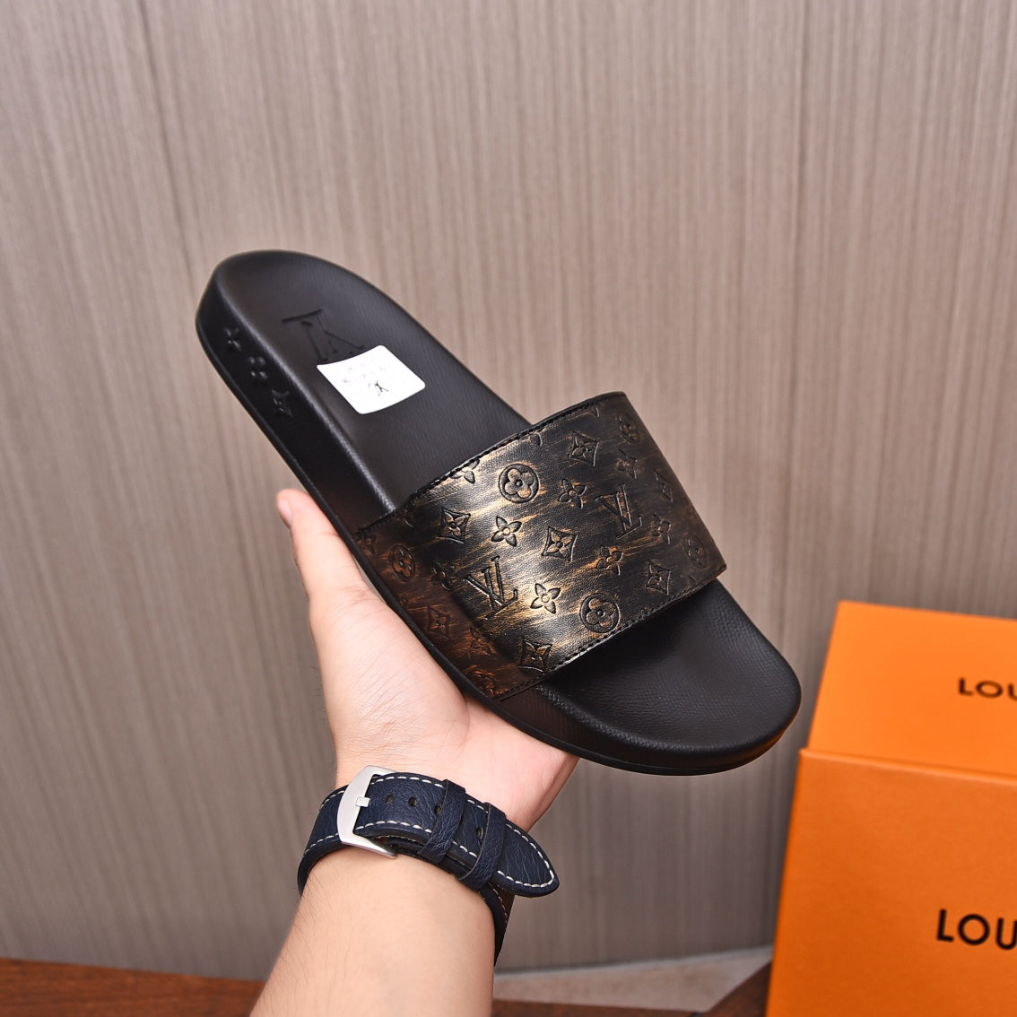 LV MULE SANDAL COPPER CALFSKIN