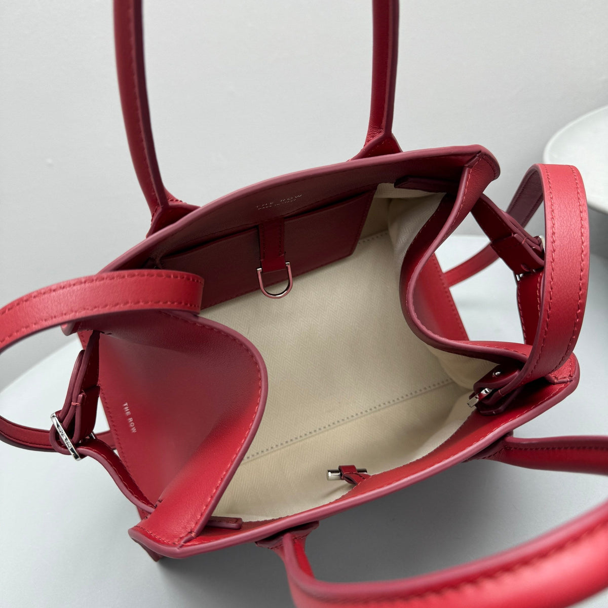 The Row Margaux 10 26cm Tote Bag In Smooth Calfskin