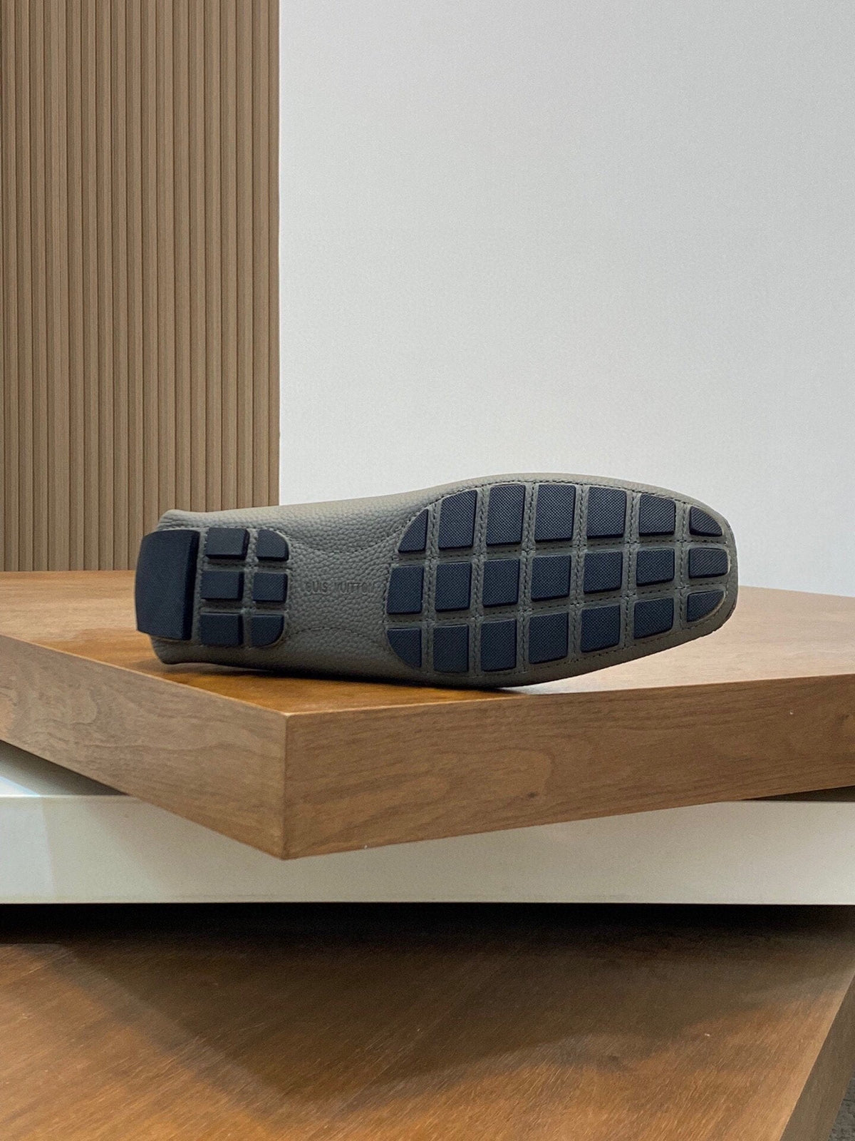LV LOAFER IN SARDINE GREY WRINKLE CALFSKIN