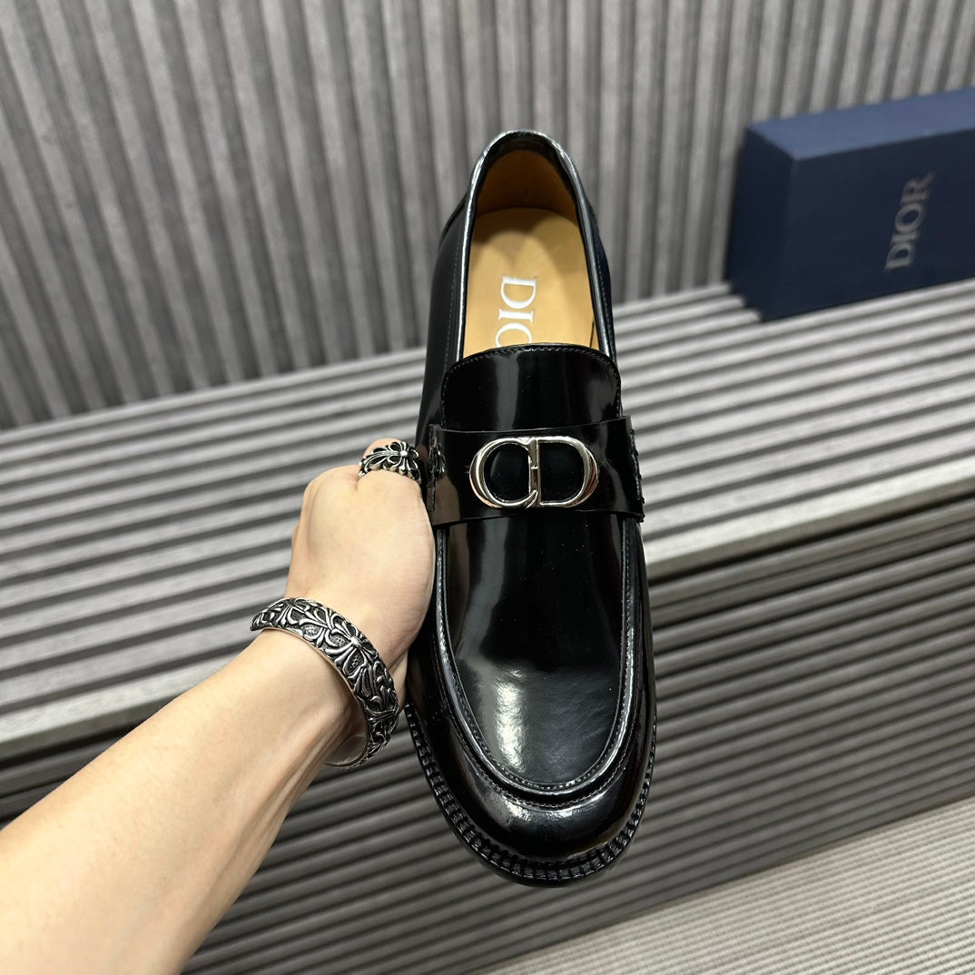 CD SYMBOL GRANVILLE LOAFER GLOSSY BLACK CALFSKIN