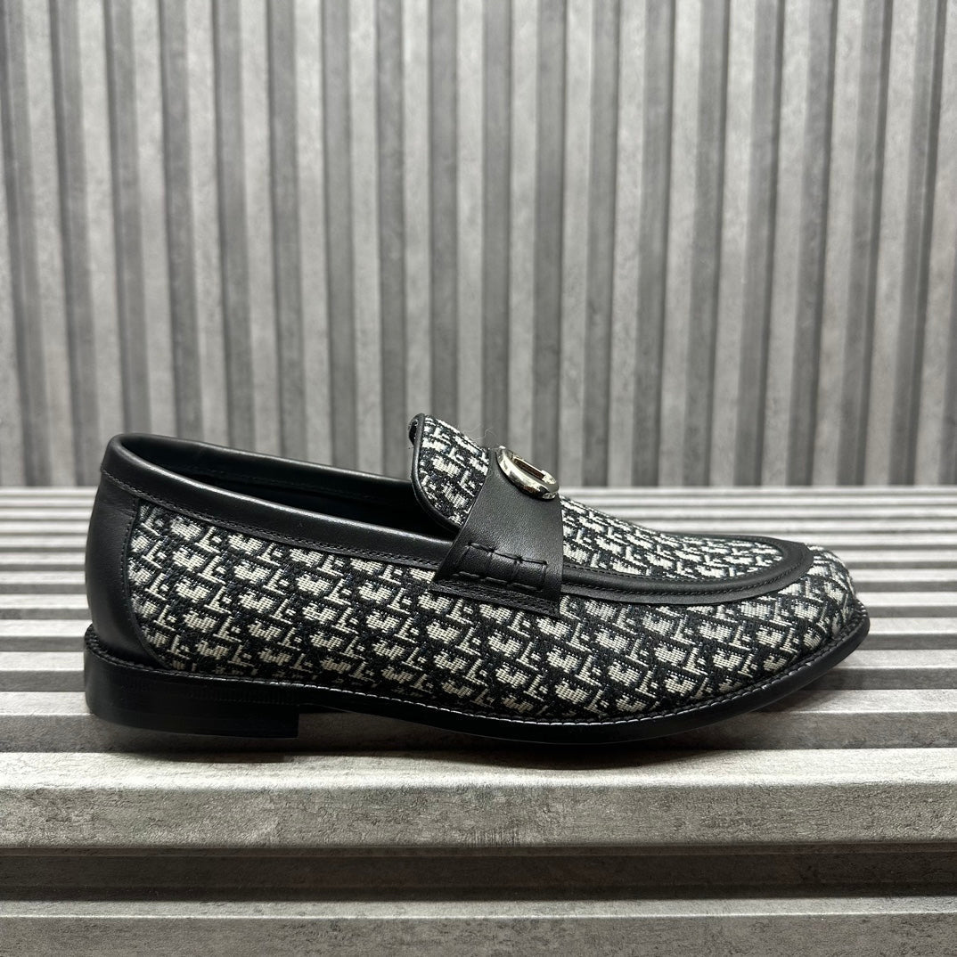 CD SYMBOL GRANVILLE LOAFER BLACK MONOGRAM JACQUARD