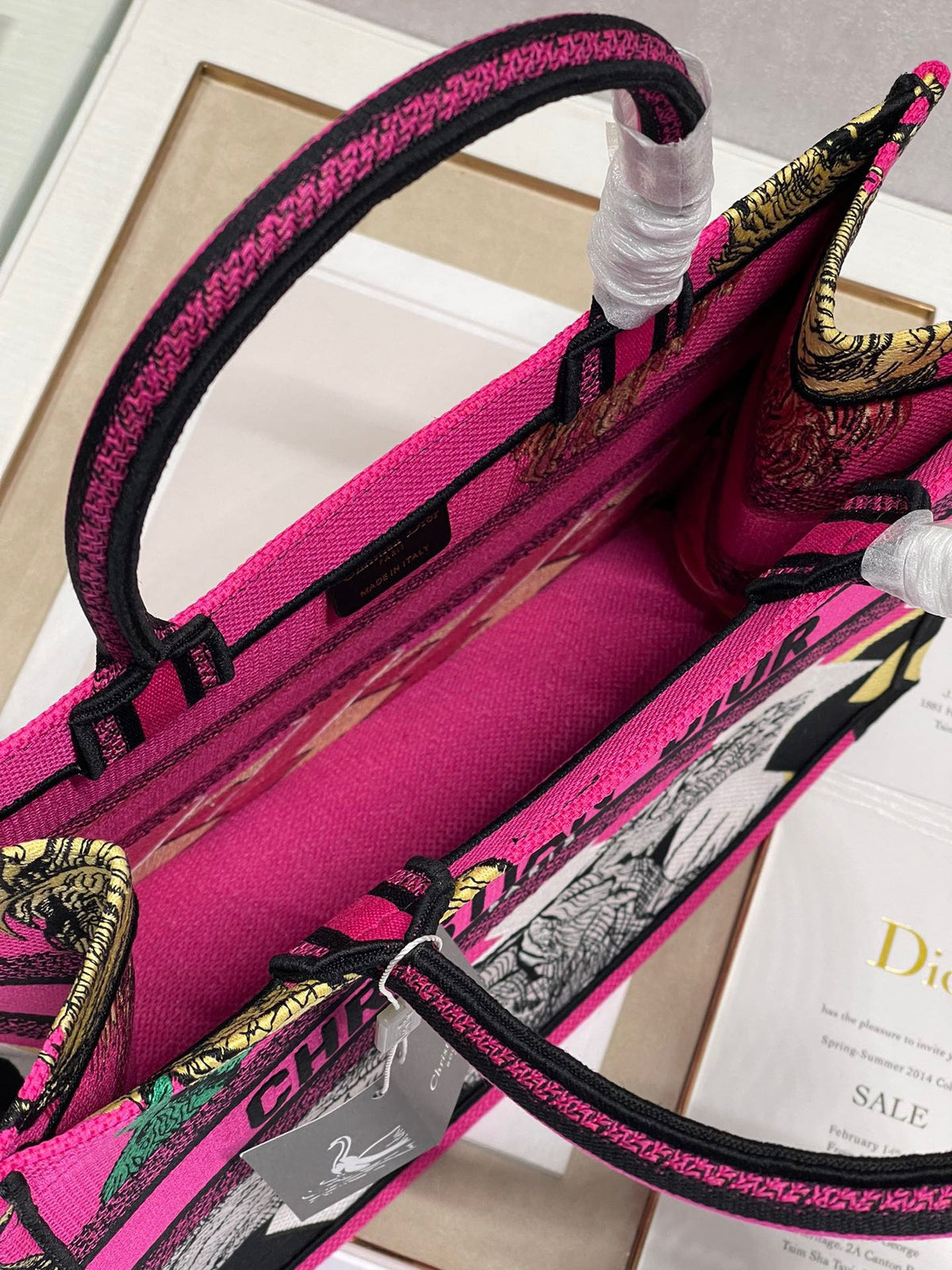 CD Pink Panther Book Tote 36cm Bag Canvas 336546