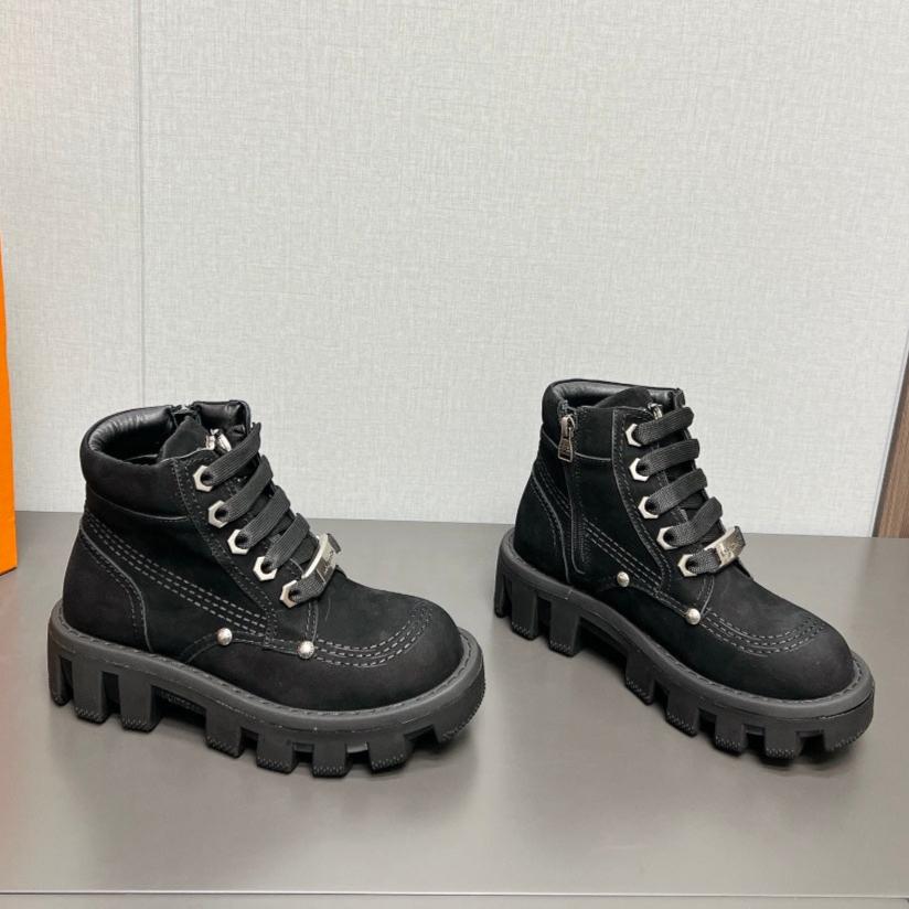 LV Checker Ankle Boot 60mm Black Suede