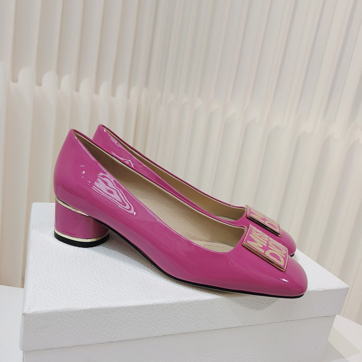 Miss Dior Pump 40mm In Deep Pink Cowhide 111366
