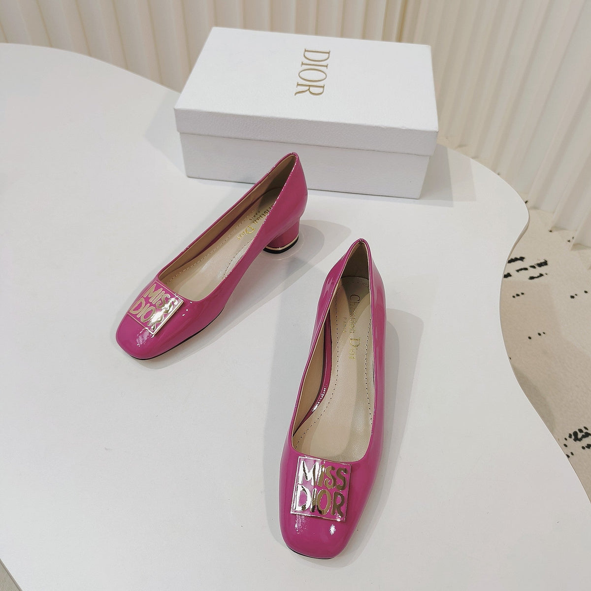 Miss Dior Pump 40mm In Deep Pink Cowhide 111366