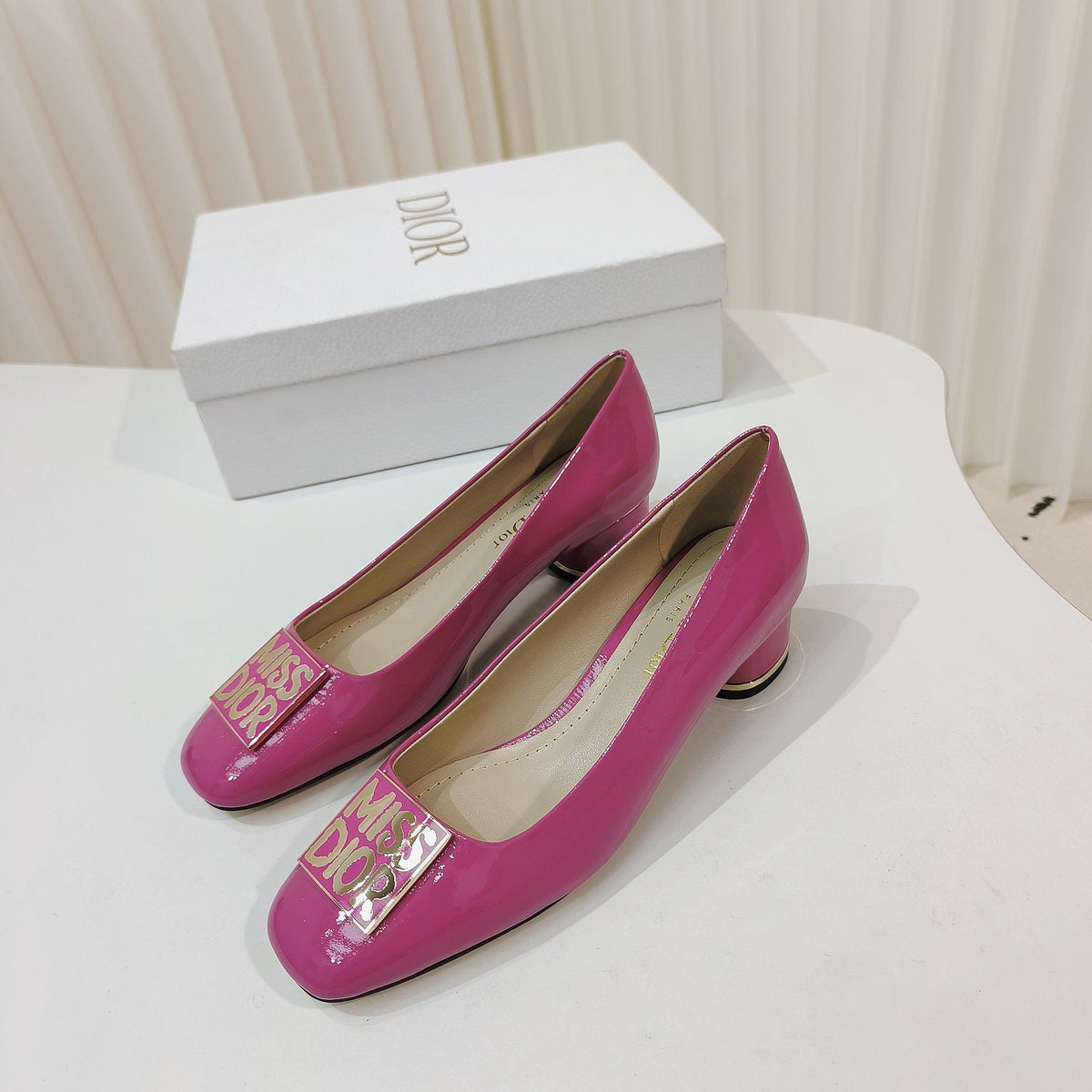 Miss Dior Pump 40mm In Deep Pink Cowhide 111366