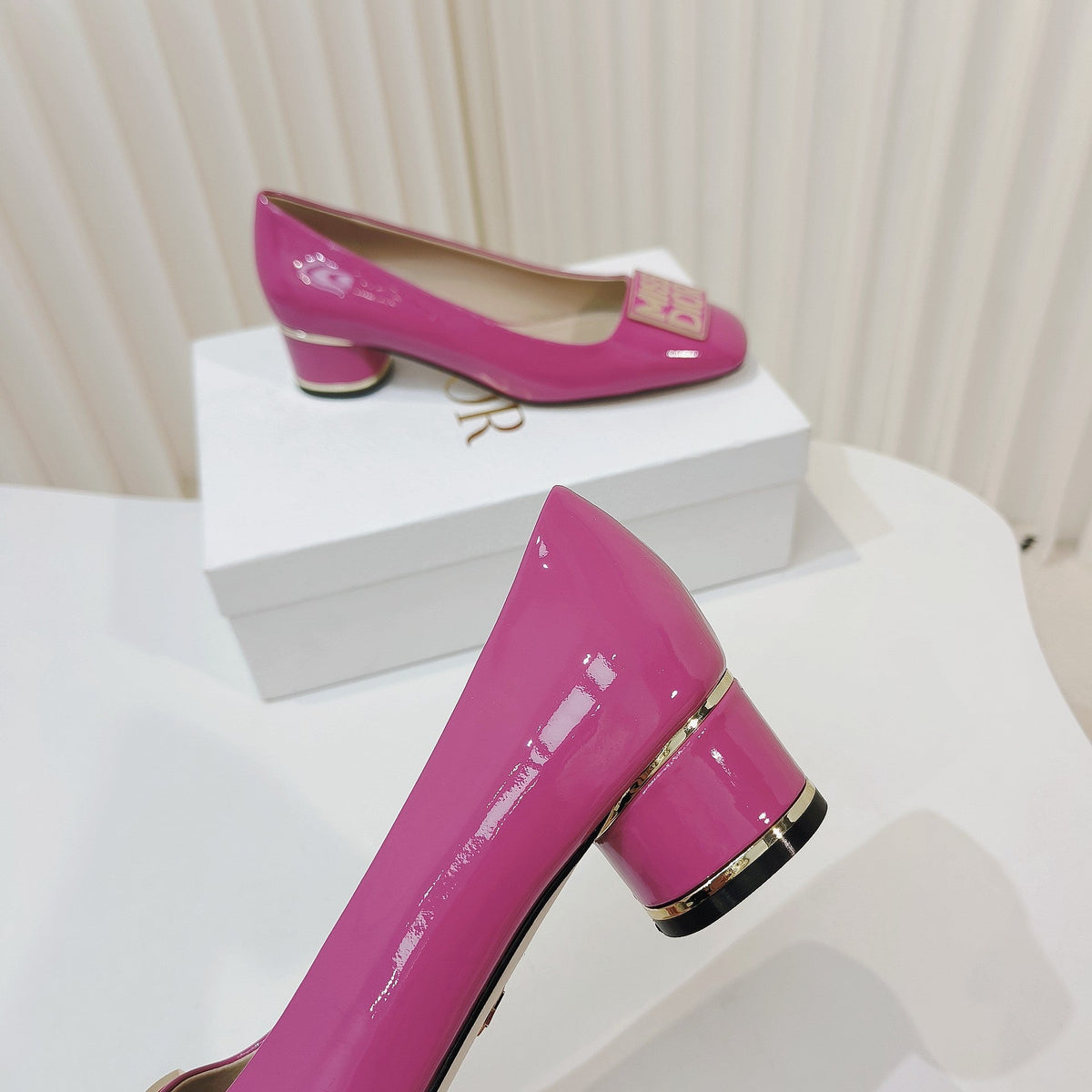 Miss Dior Pump 40mm In Deep Pink Cowhide 111366