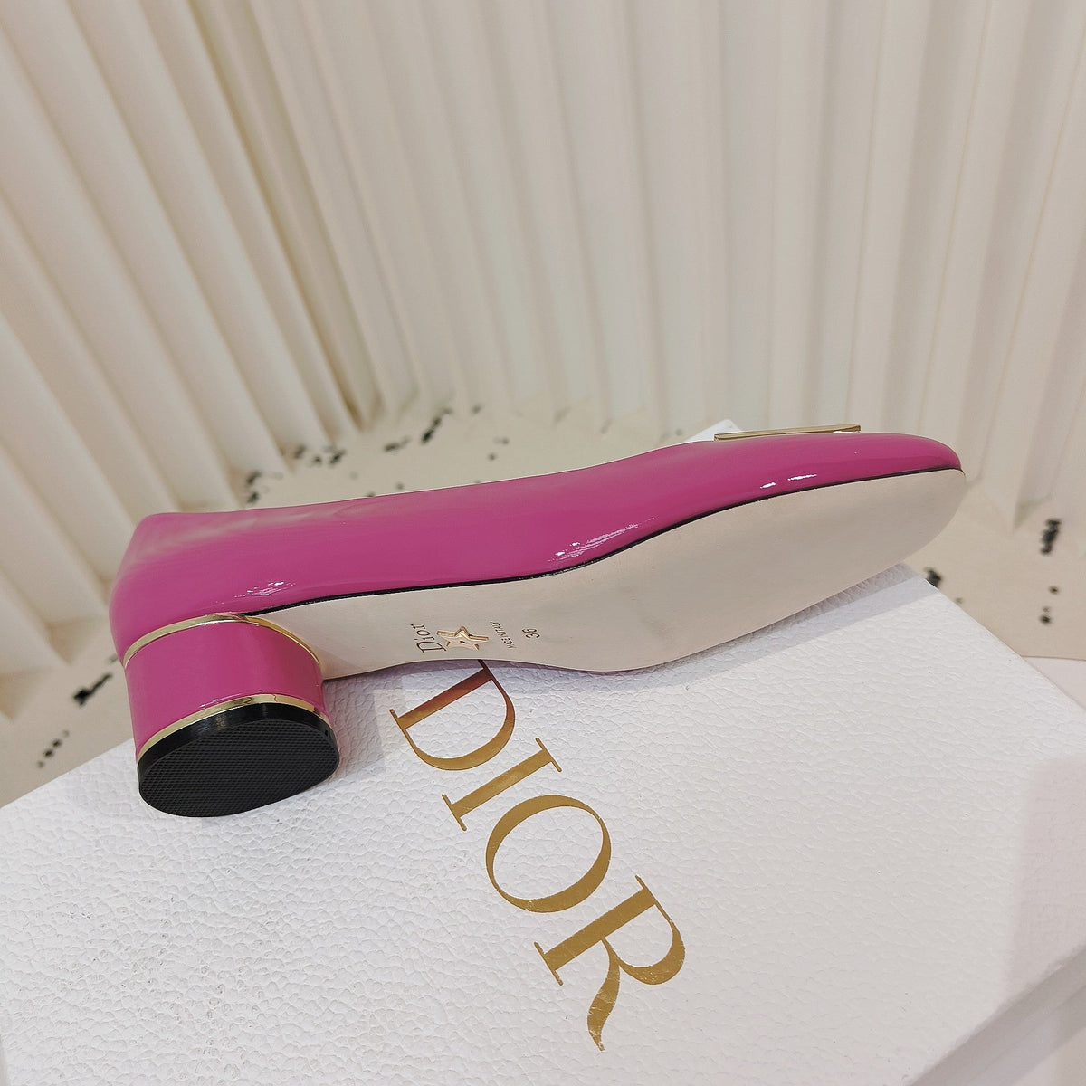 Miss Dior Pump 40mm In Deep Pink Cowhide 111366