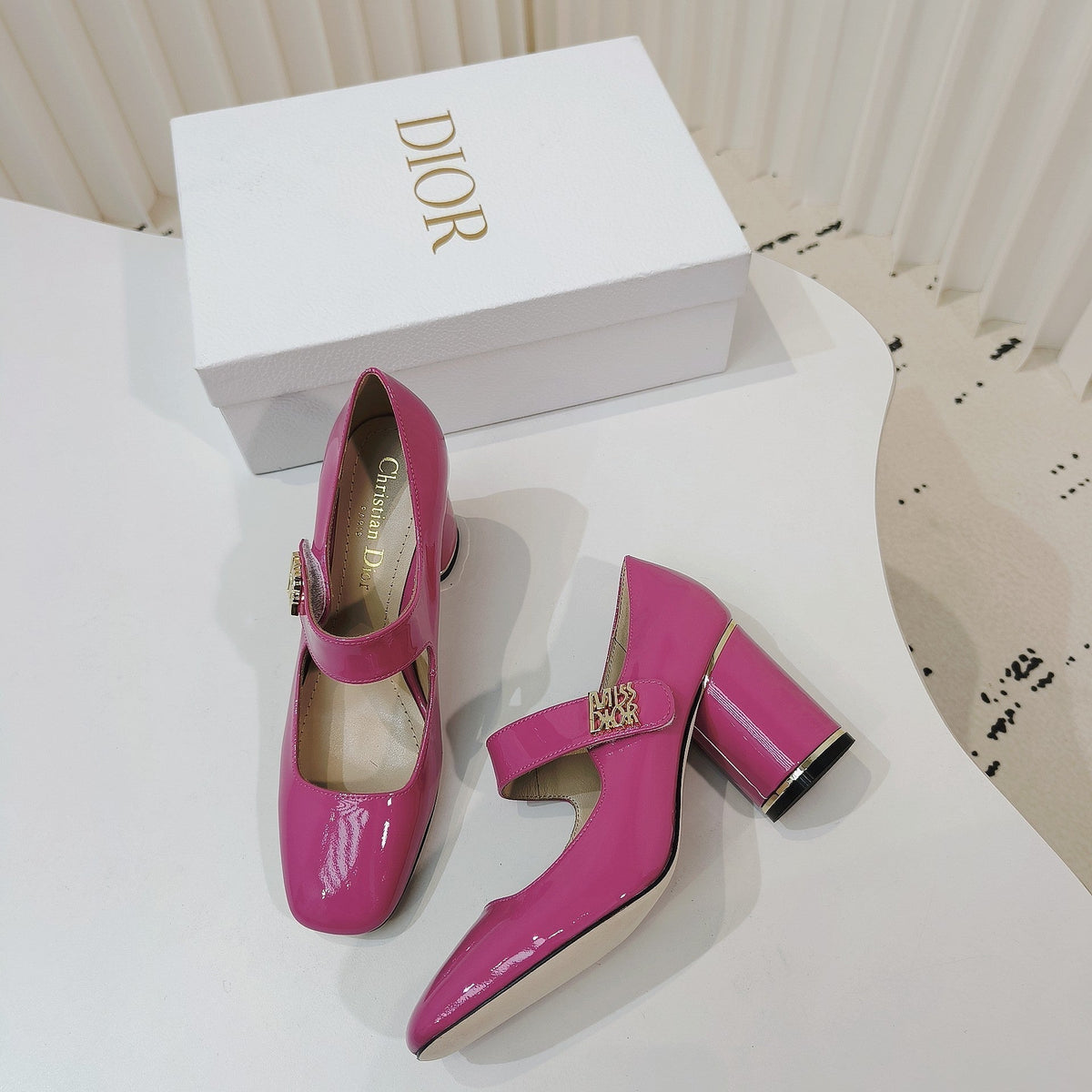 Miss Dior Pump 85mm In Deep Pink Cowhide 111357