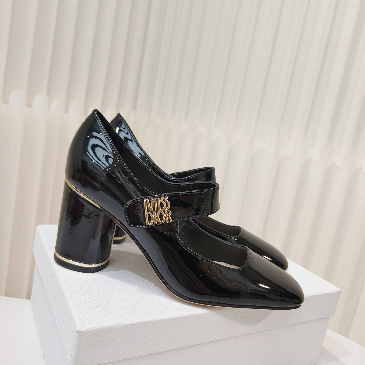 Miss Dior Pump 85mm In Glossy Black Cowhide 111359