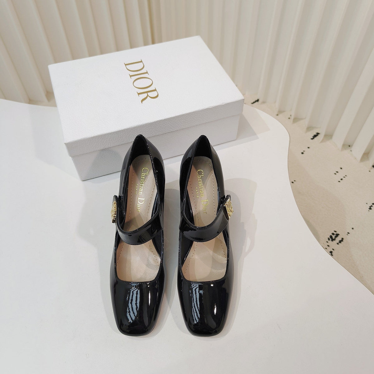 Miss Dior Pump 85mm In Glossy Black Cowhide 111359