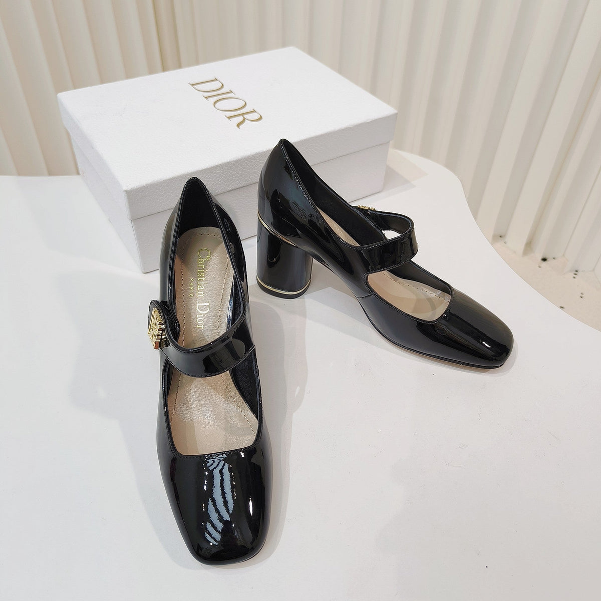 Miss Dior Pump 85mm In Glossy Black Cowhide 111359