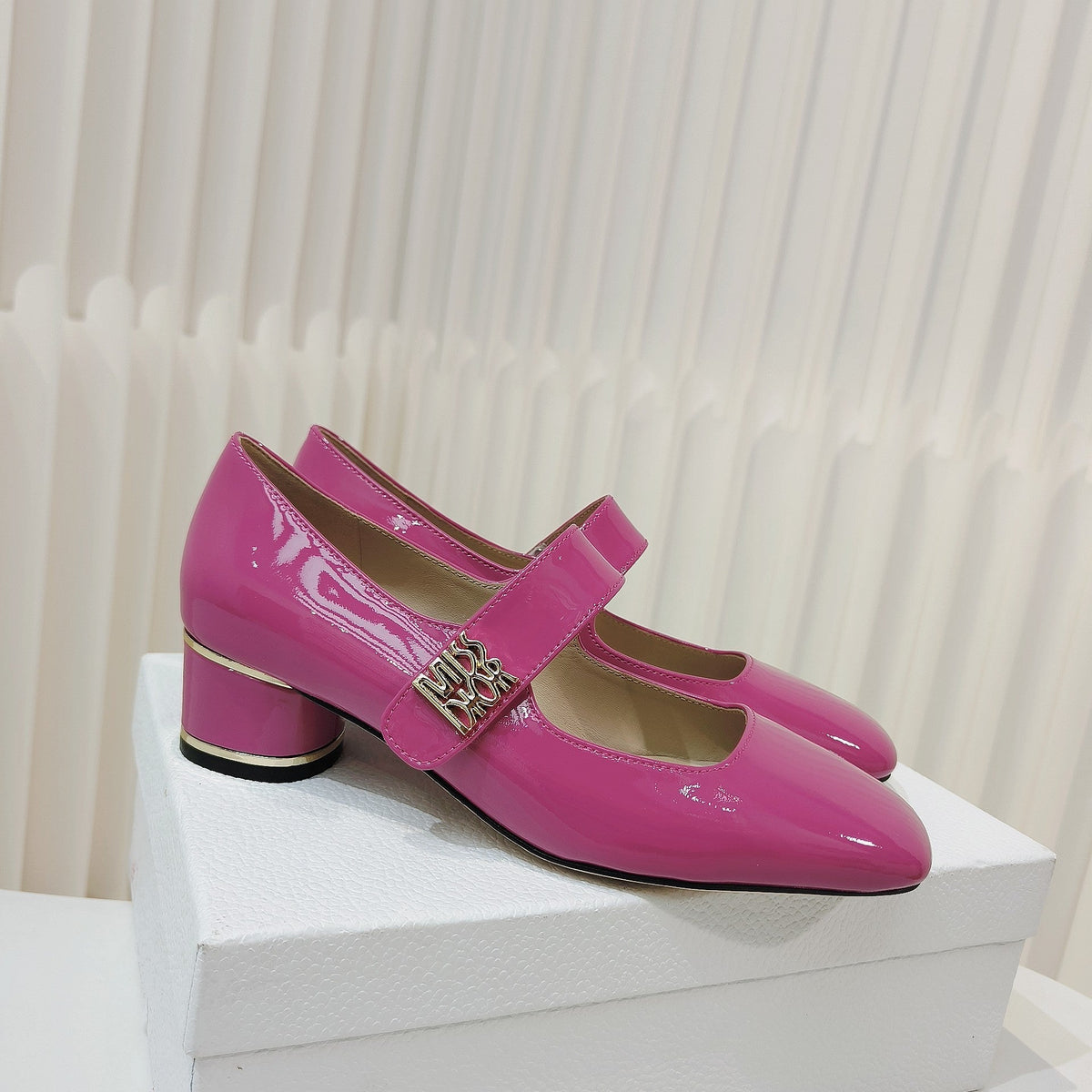 Miss Dior Pump 40mm In Deep Pink Cowhide 111346