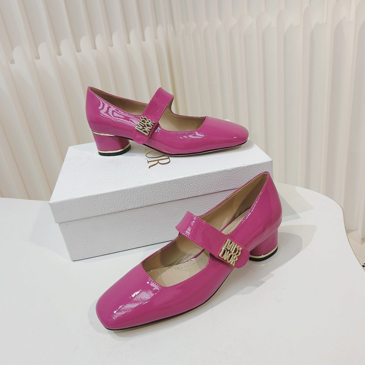Miss Dior Pump 40mm In Deep Pink Cowhide 111346