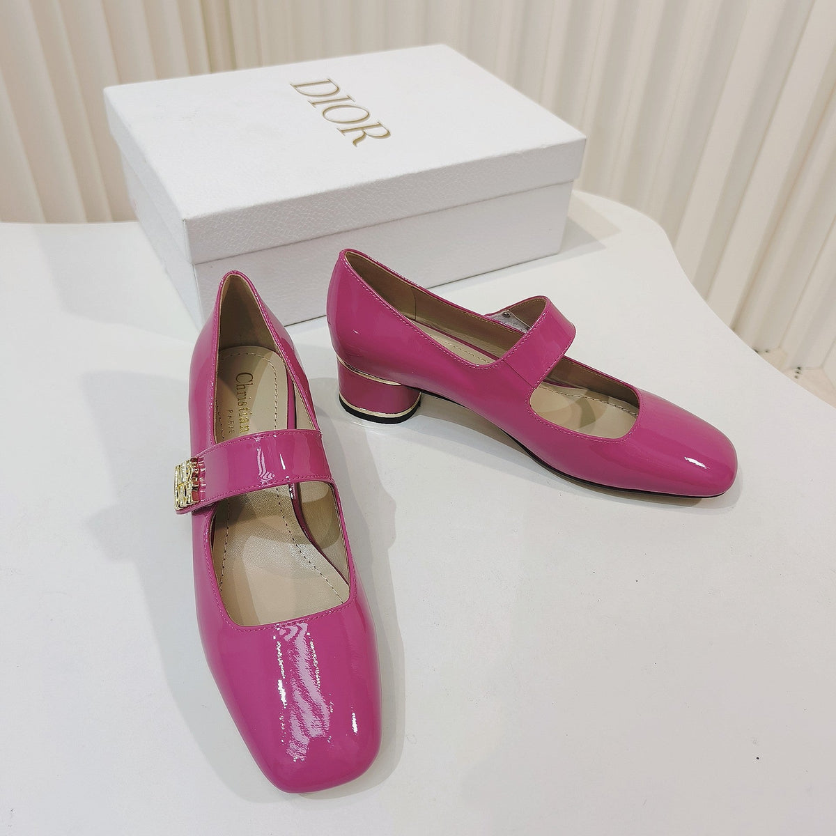 Miss Dior Pump 40mm In Deep Pink Cowhide 111346