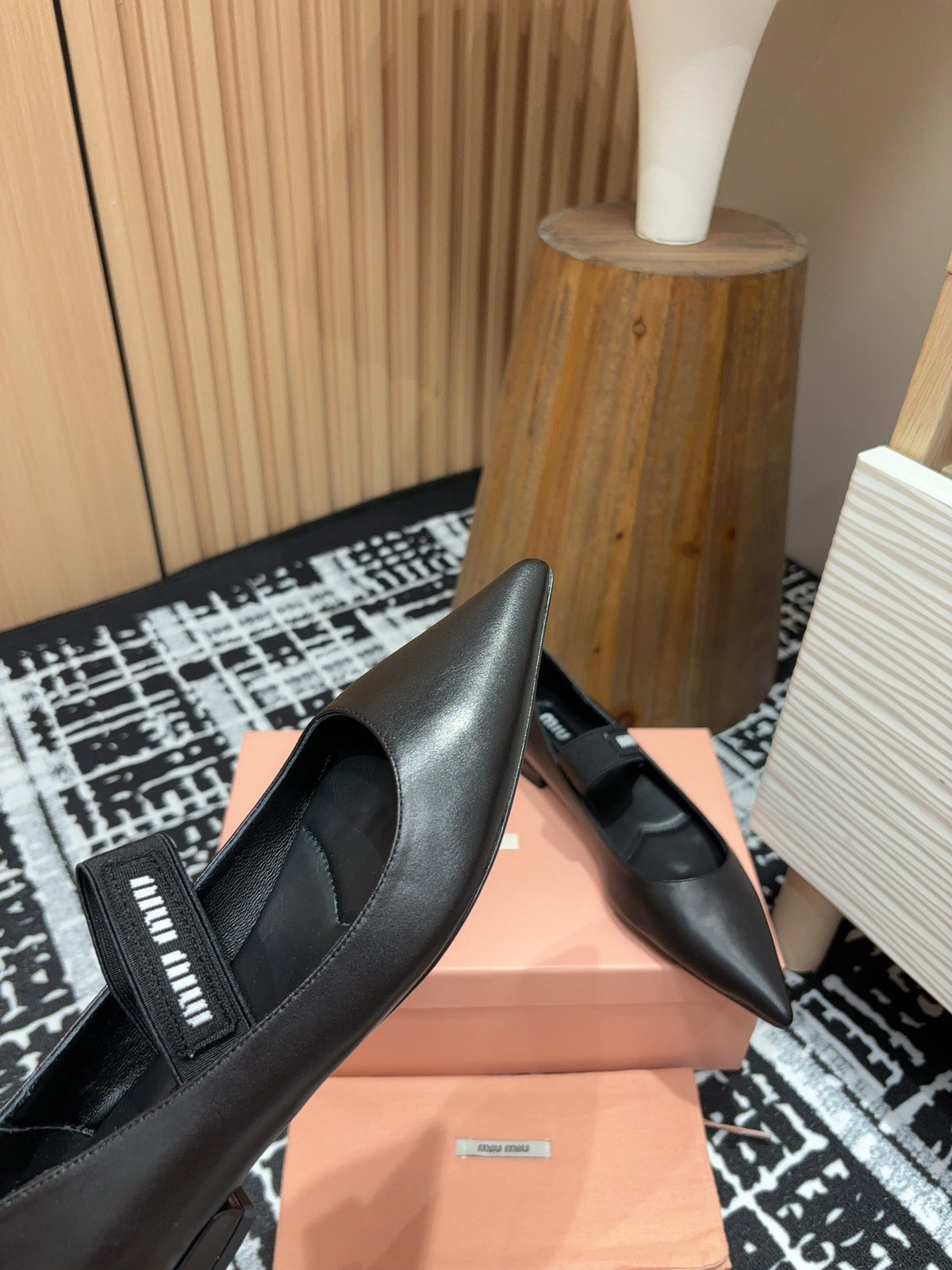 Miu Mary Jane Black Lambskin