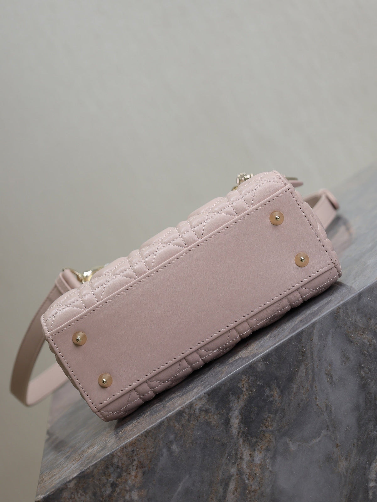 Lady Bag 17cm Pink Pale Green Lambskin