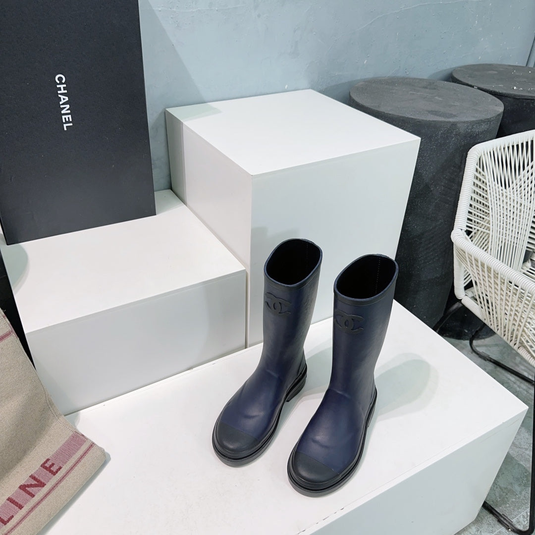 CC Rain Boot Dark Blue Black Rubber