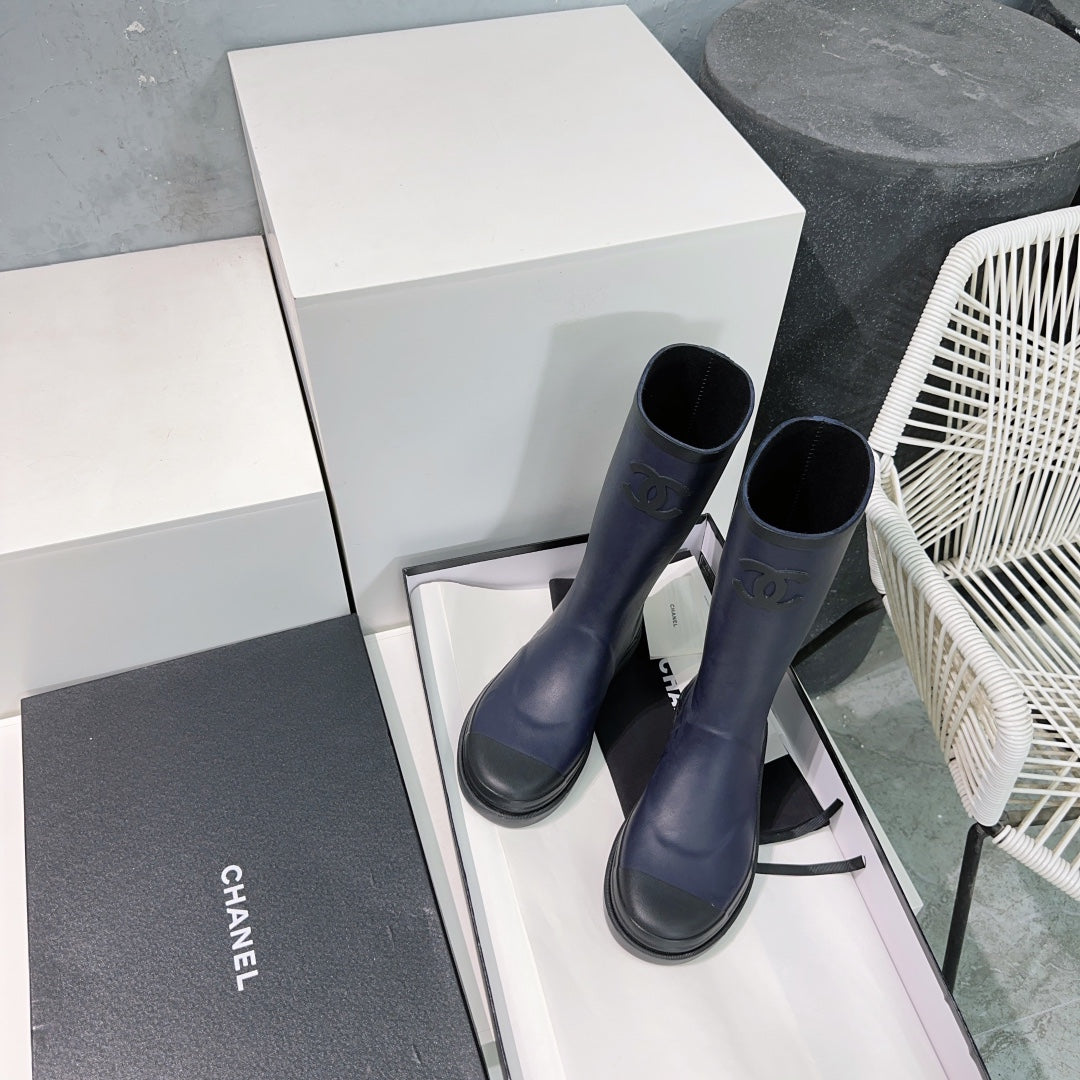 CC Rain Boot Dark Blue Black Rubber