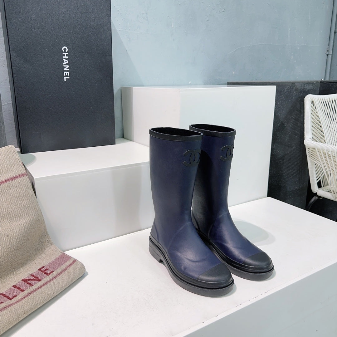 CC Rain Boot Dark Blue Black Rubber