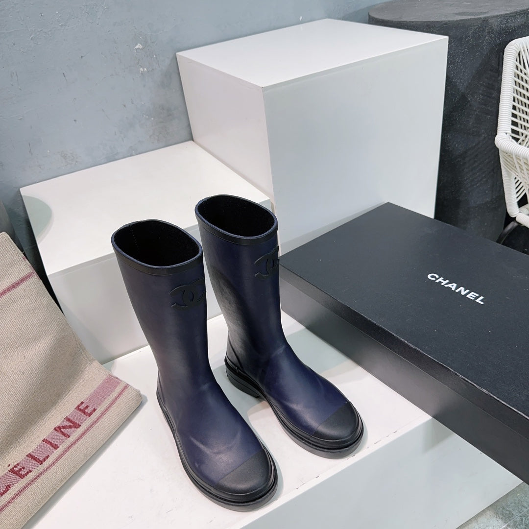 CC Rain Boot Dark Blue Black Rubber