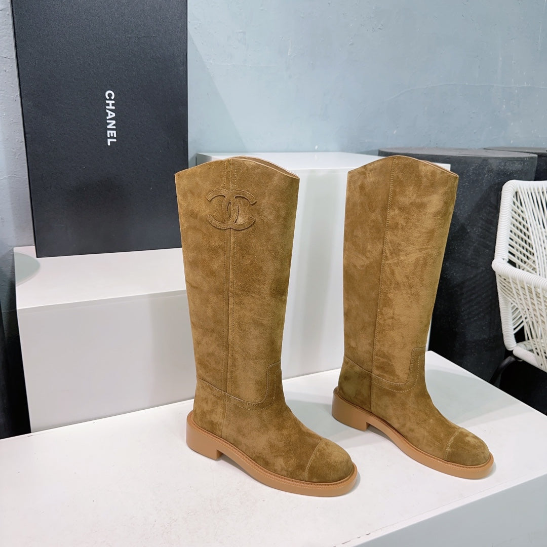 CC 24ss Long Boot Brown Suede
