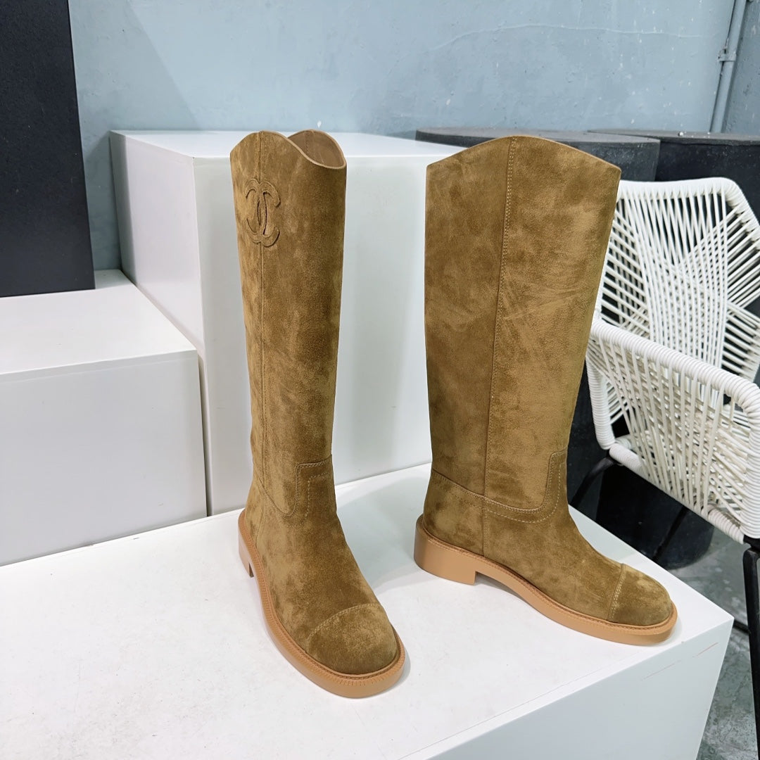 CC 24ss Long Boot Brown Suede