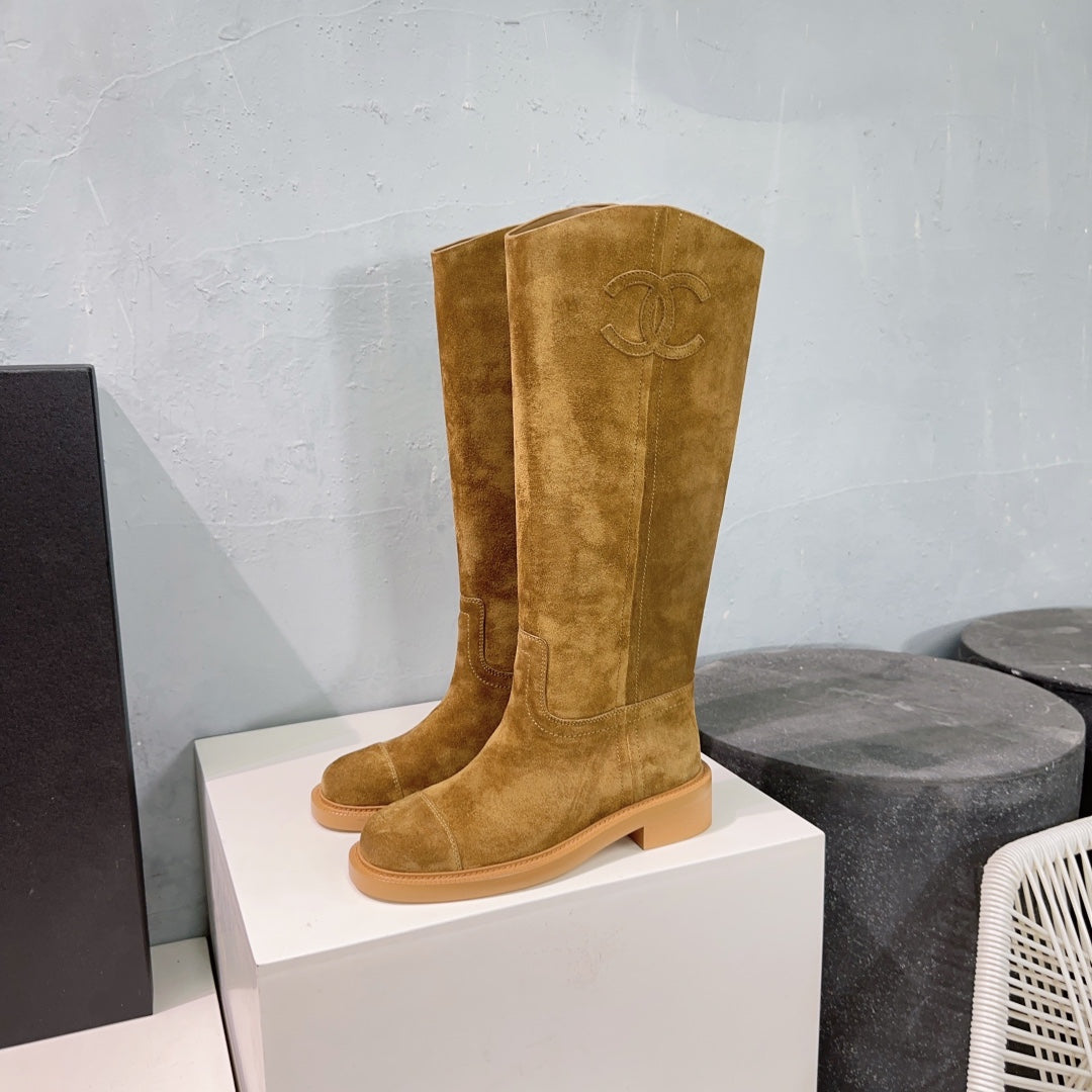 CC 24ss Long Boot Brown Suede
