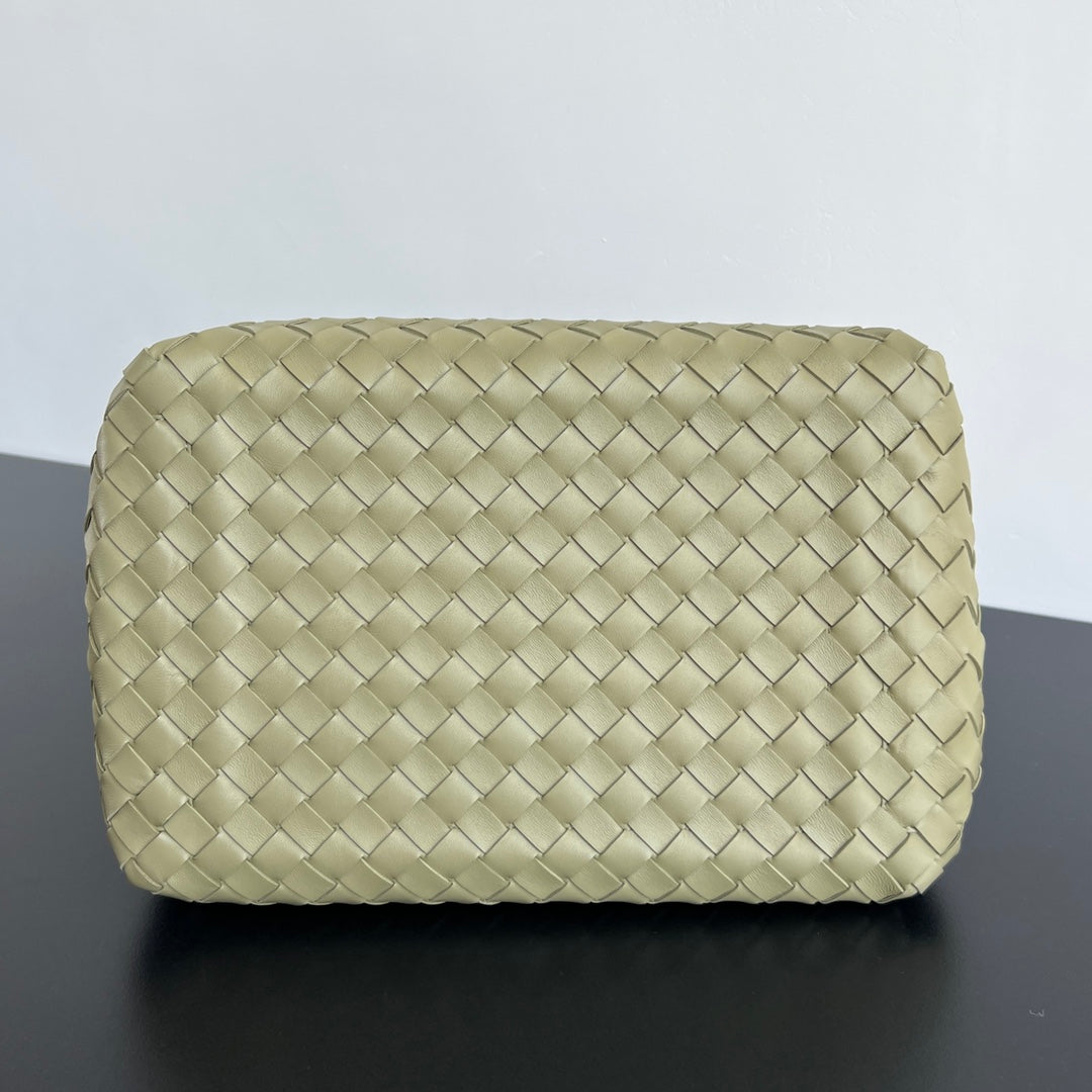 BV Intrecciato 30cm Bag Cave Stone Green Leather 532264