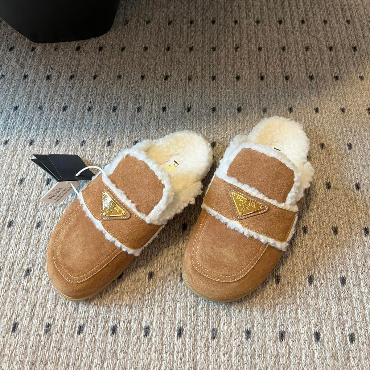 PRA Furry Half-Slipper Brown Suede 478567