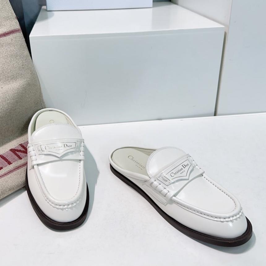 CD Boy Mule White Cowhide