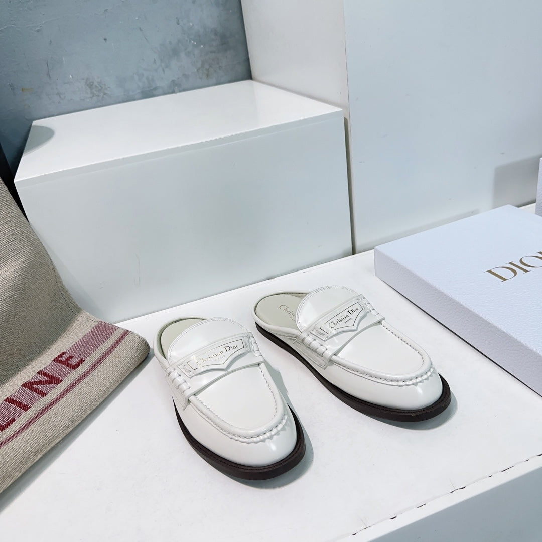 CD Boy Mule White Cowhide