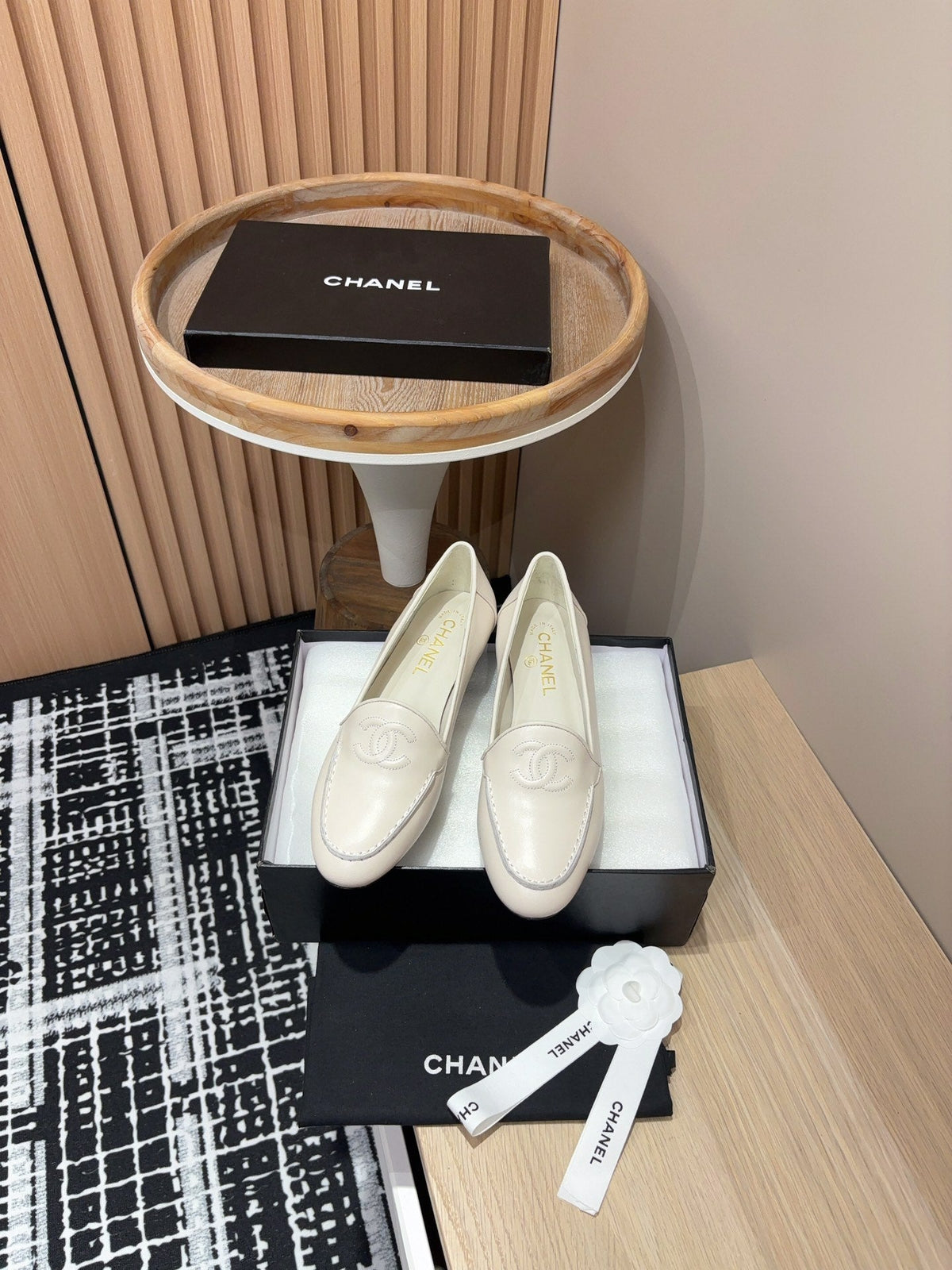 CC Moccasins White Lambskin