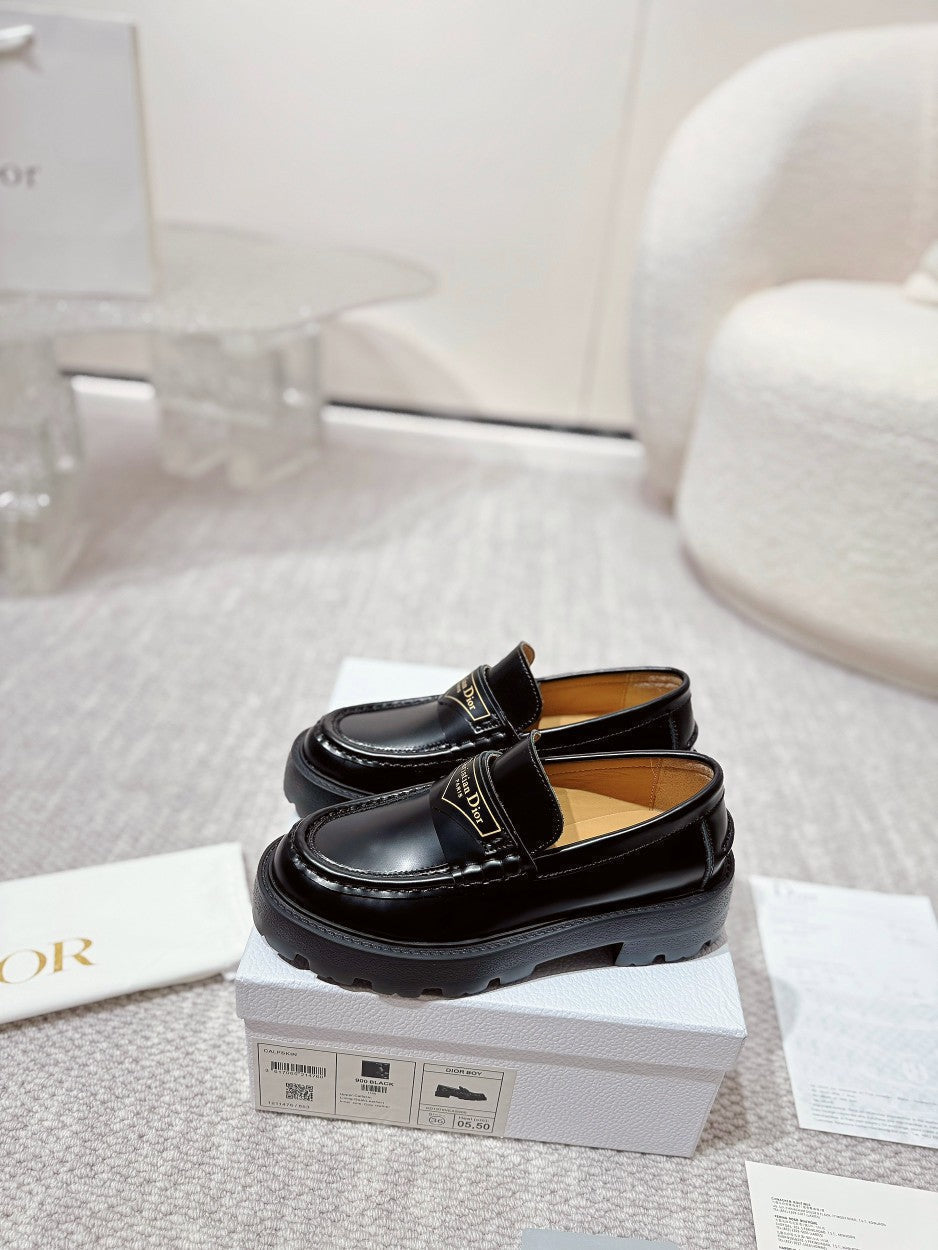 CD Boy Platform Loafer In Black Cowhide 988788