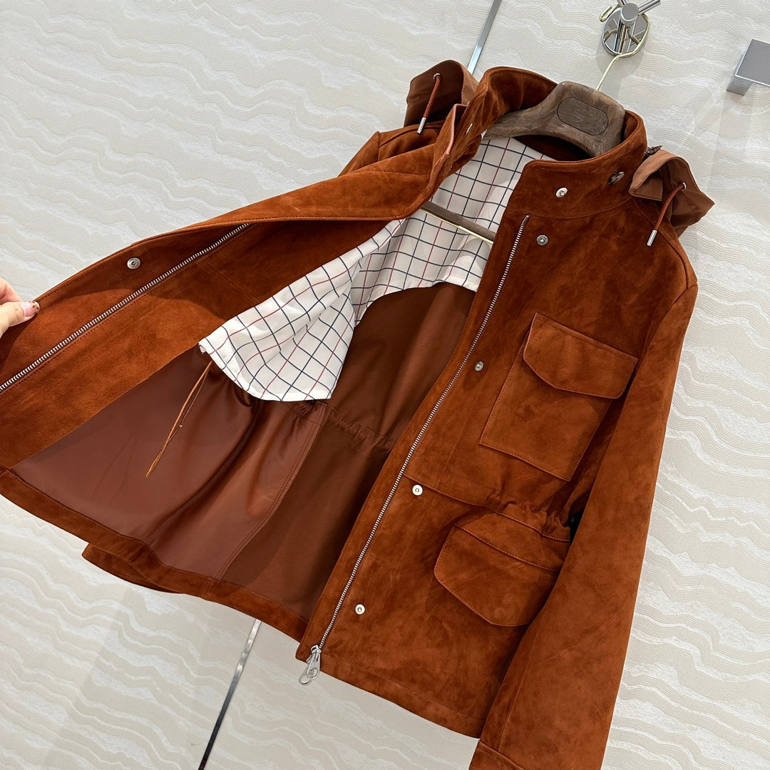 LP 25 Jacket Brown Suede Lambskin 314085