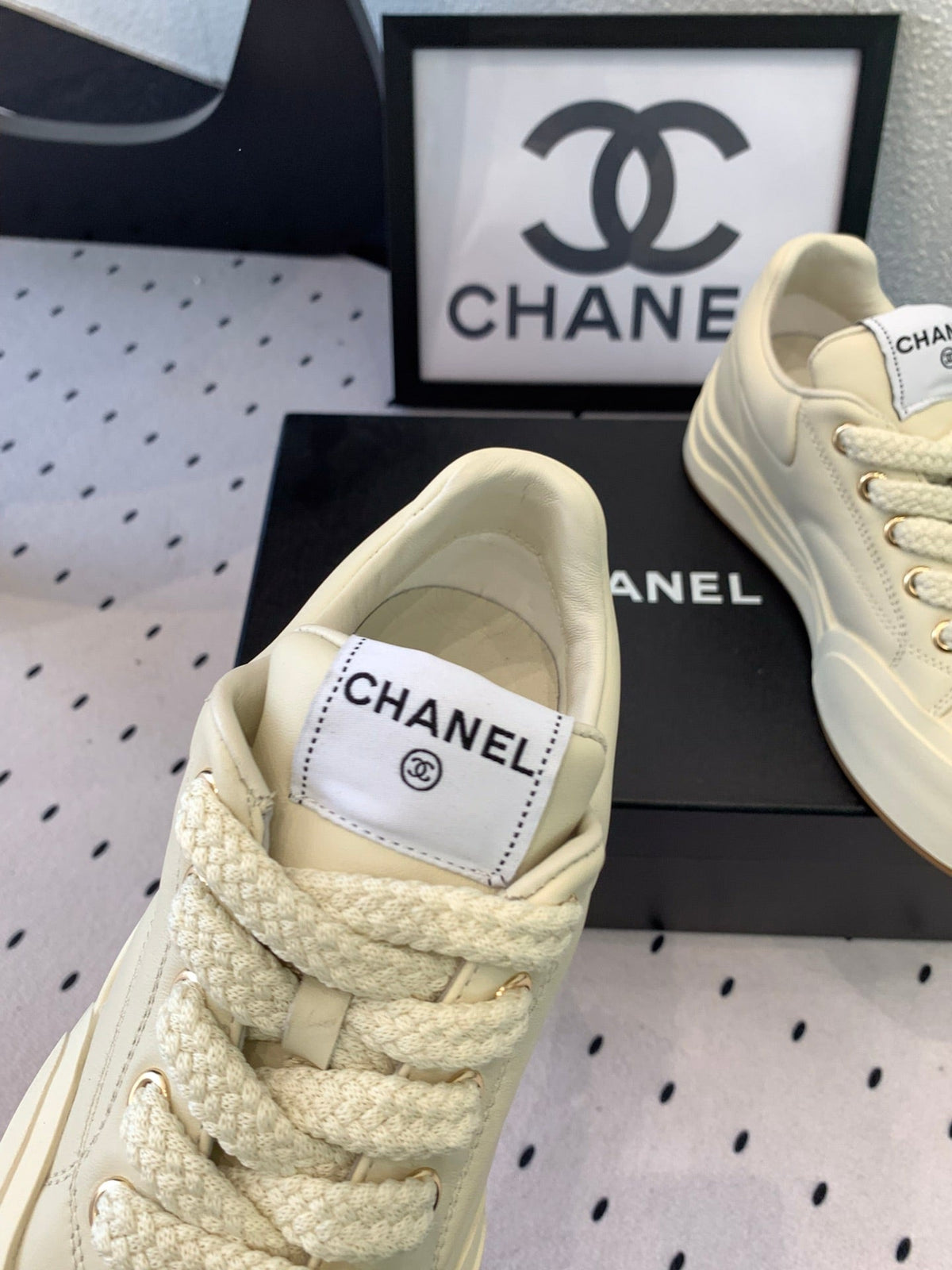 CC Sneaker 50mm In Ivory White Cowhide 147066