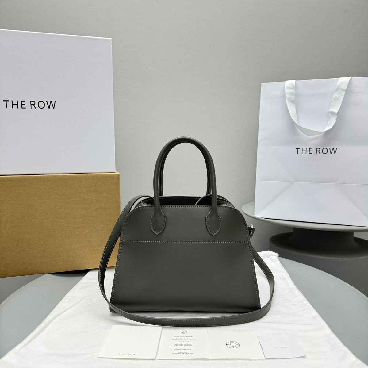 The Row Margaux 10 26cm Tote Bag In Smooth Calfskin