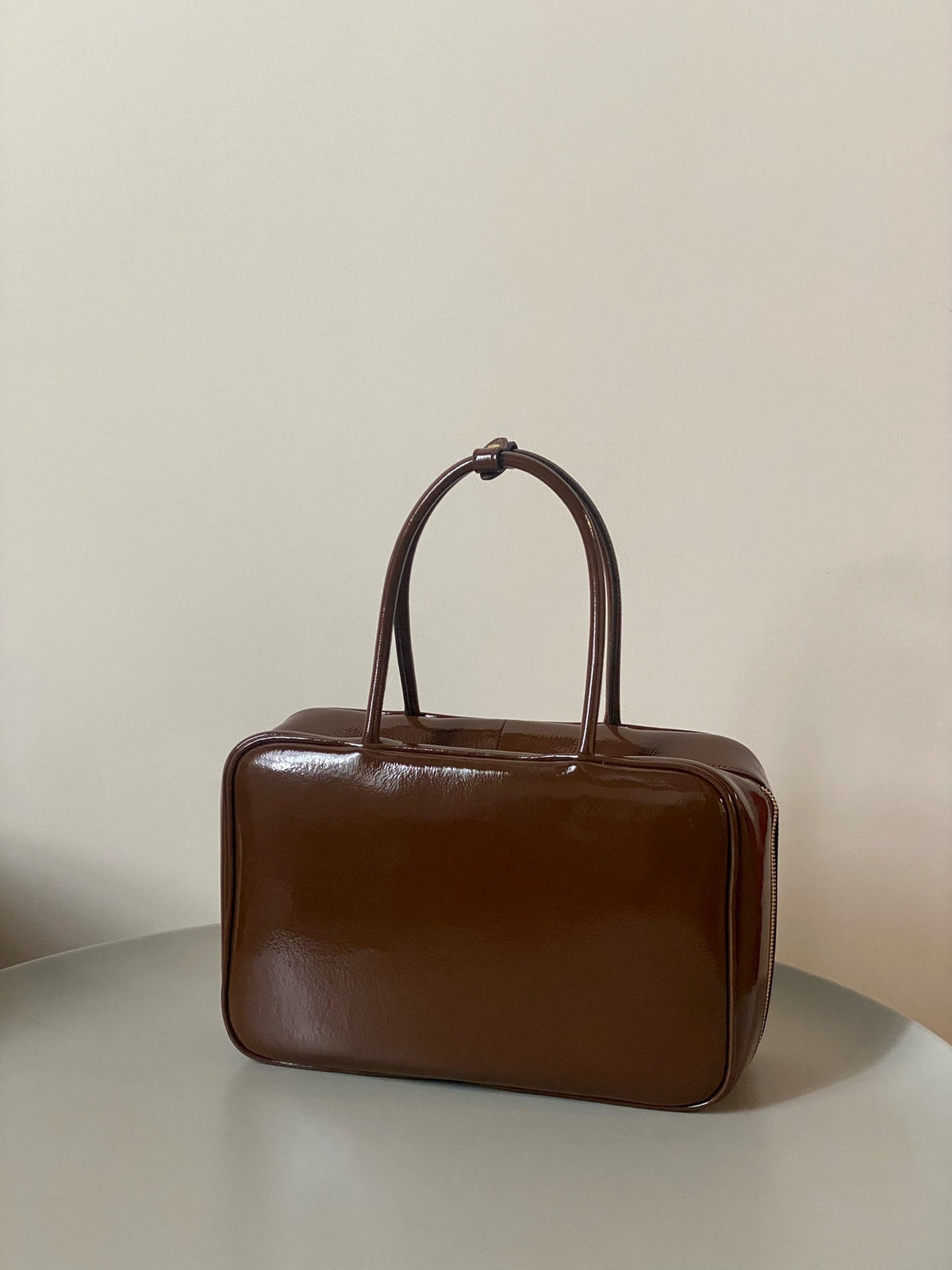 Beau Naplak 34cm Brown Patent Leather