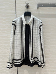 Hm 25 Coaching Deja Vu Shirt White Black Silk