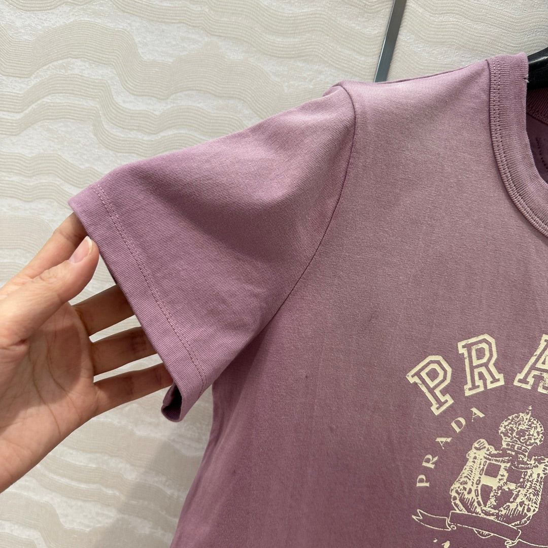 Prada 25 T-shirt Purple Cotton