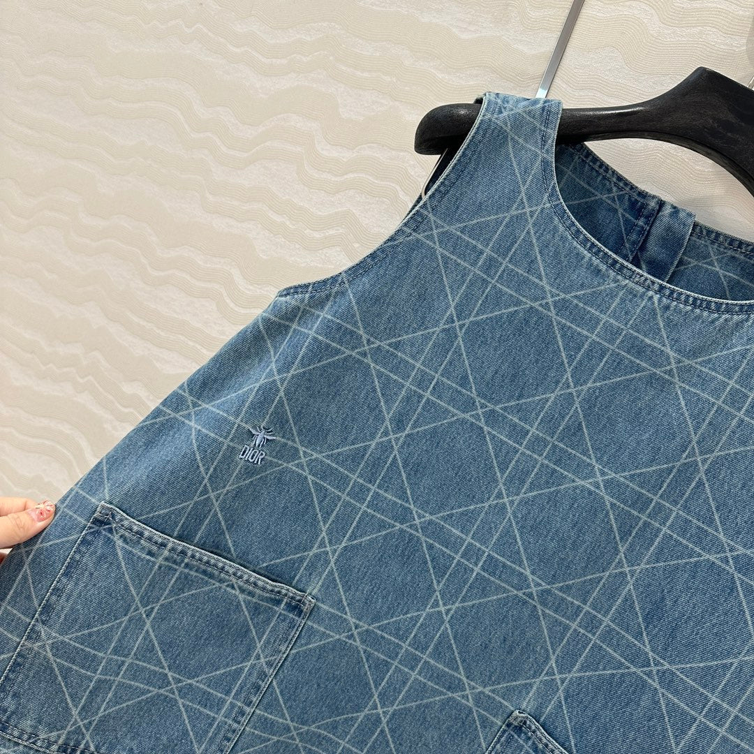 CD Denim dress Retro Blue Cotton