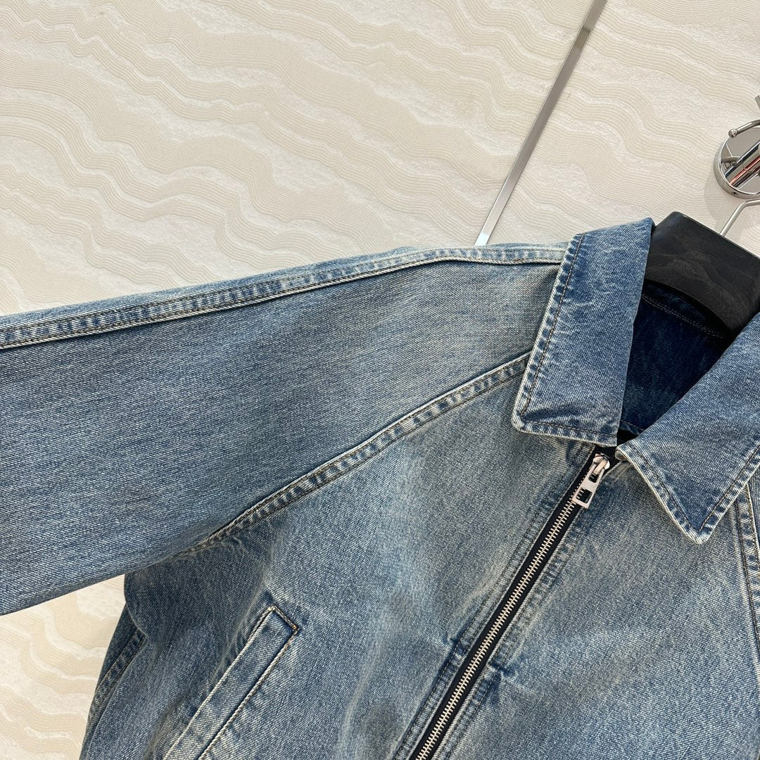 Loewe Jacket Blue Denim Fabric