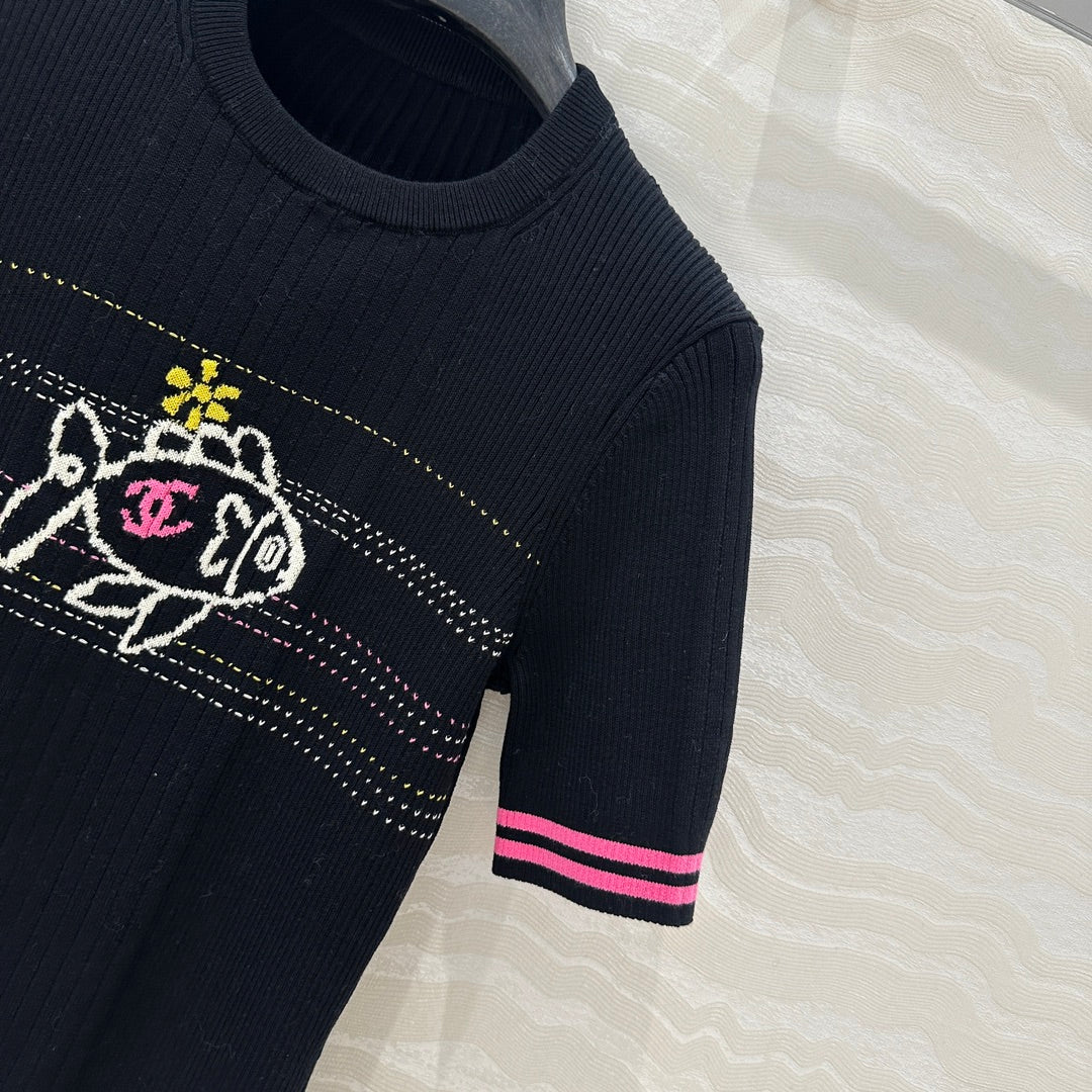 CC 25 T- shirt Black Wool
