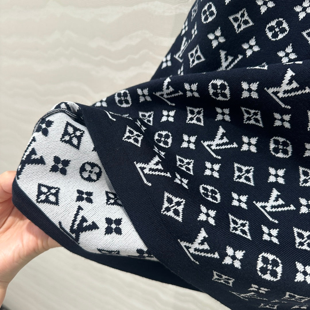 LV 25 T Shirt Black Cotton Cashmere