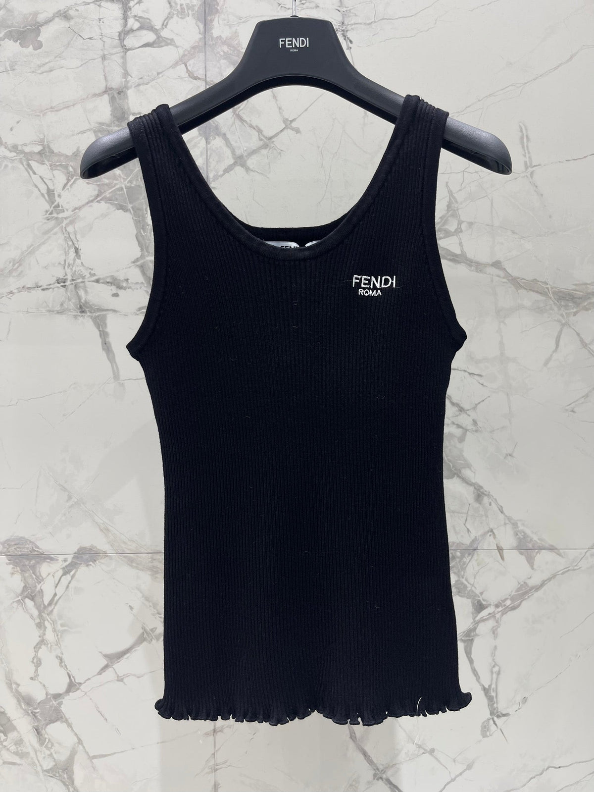 Fendi Knitted Vest Black Cotton