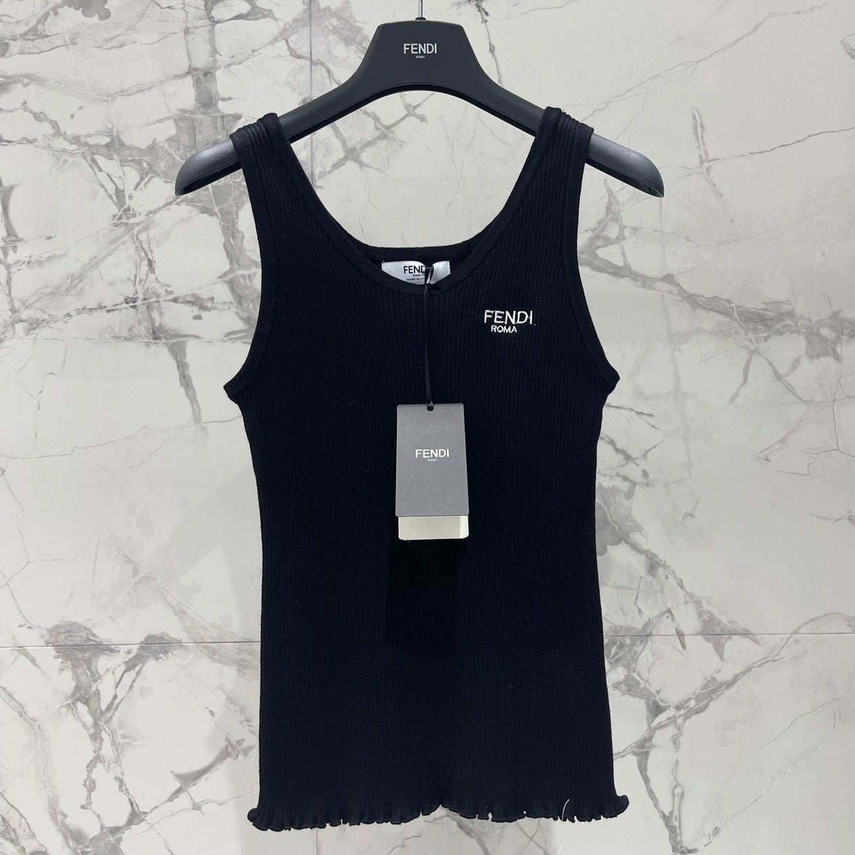 Fendi Knitted Vest Black Cotton